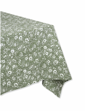 Load image into Gallery viewer, Victor Green Floral Tablecloth
