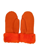 Load image into Gallery viewer, Orange Adult Sheepskin Mittens
